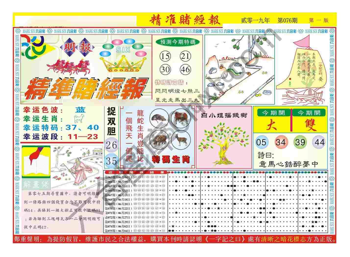 精准赌经报