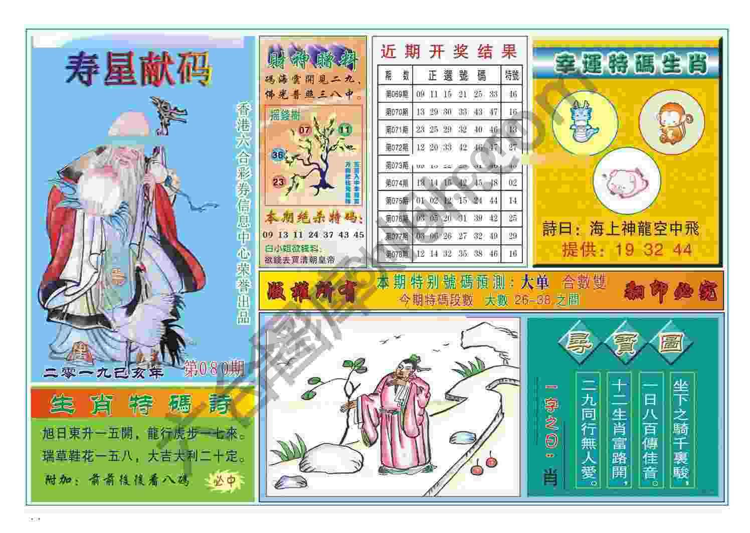 寿星献码
