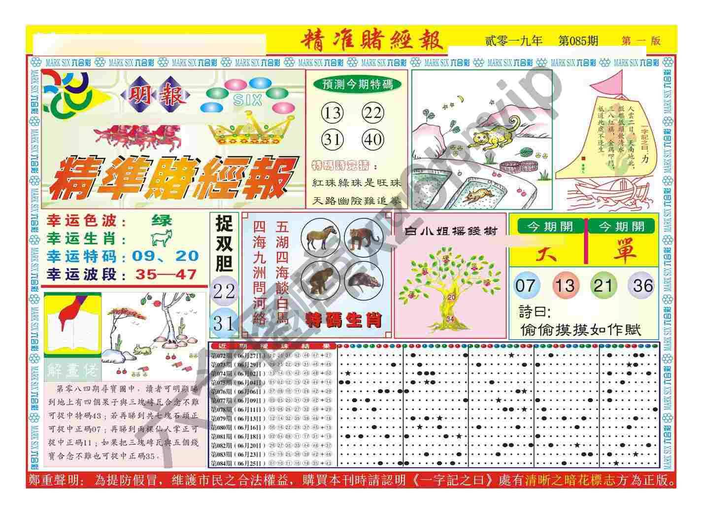 精准赌经报