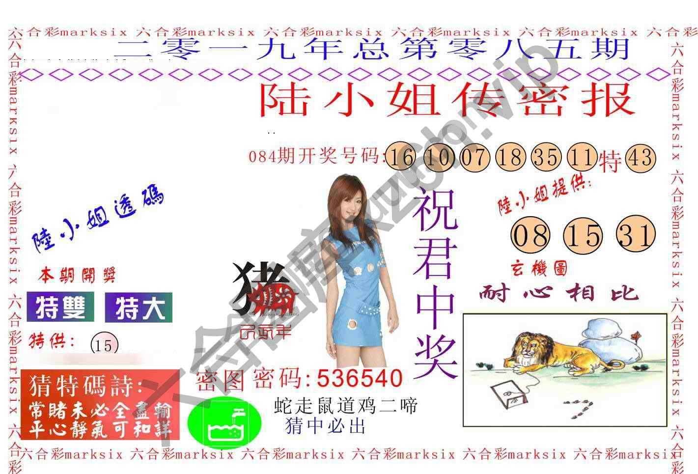 陆小姐传密