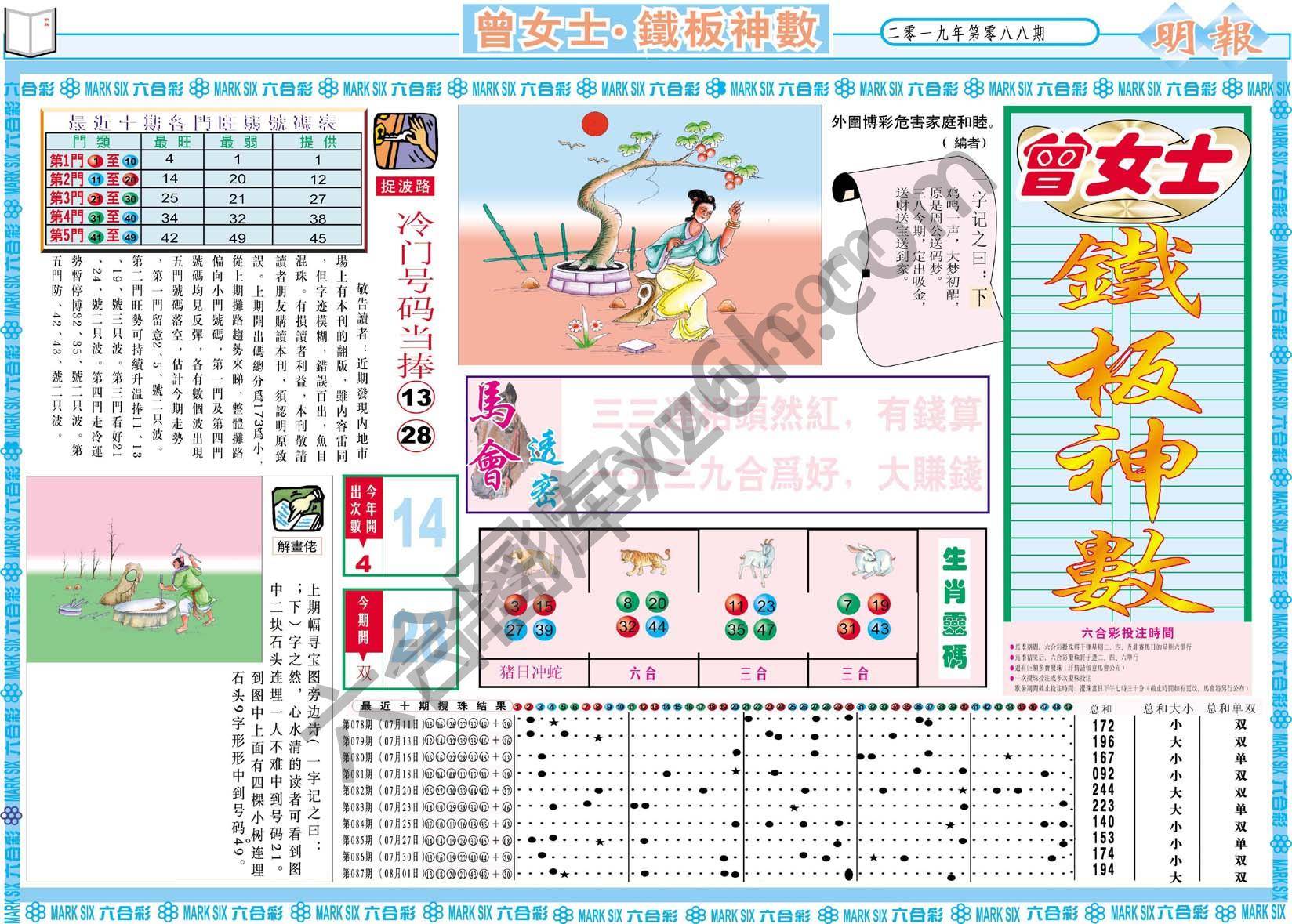 曾女士铁板神数