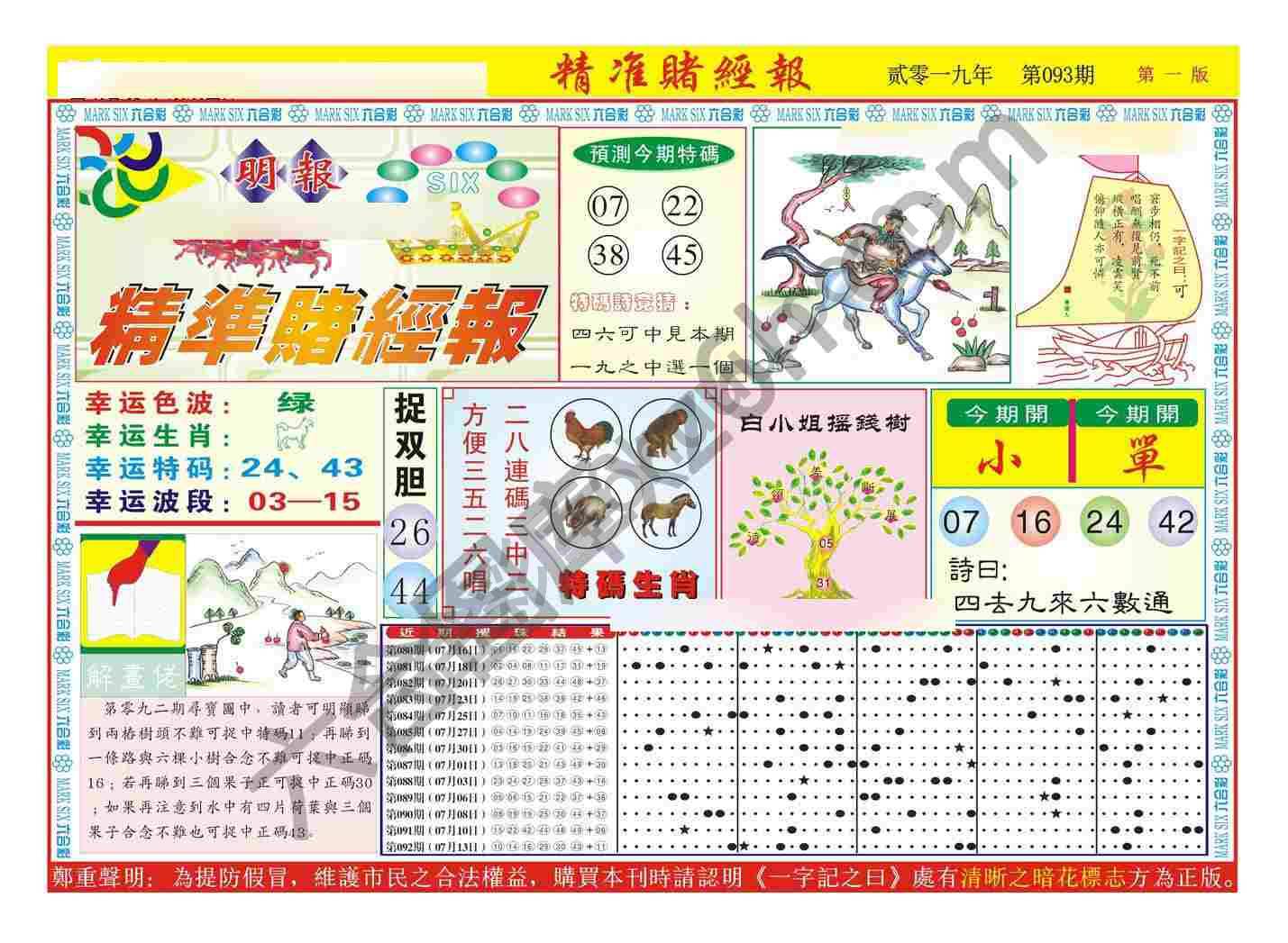 精准赌经报