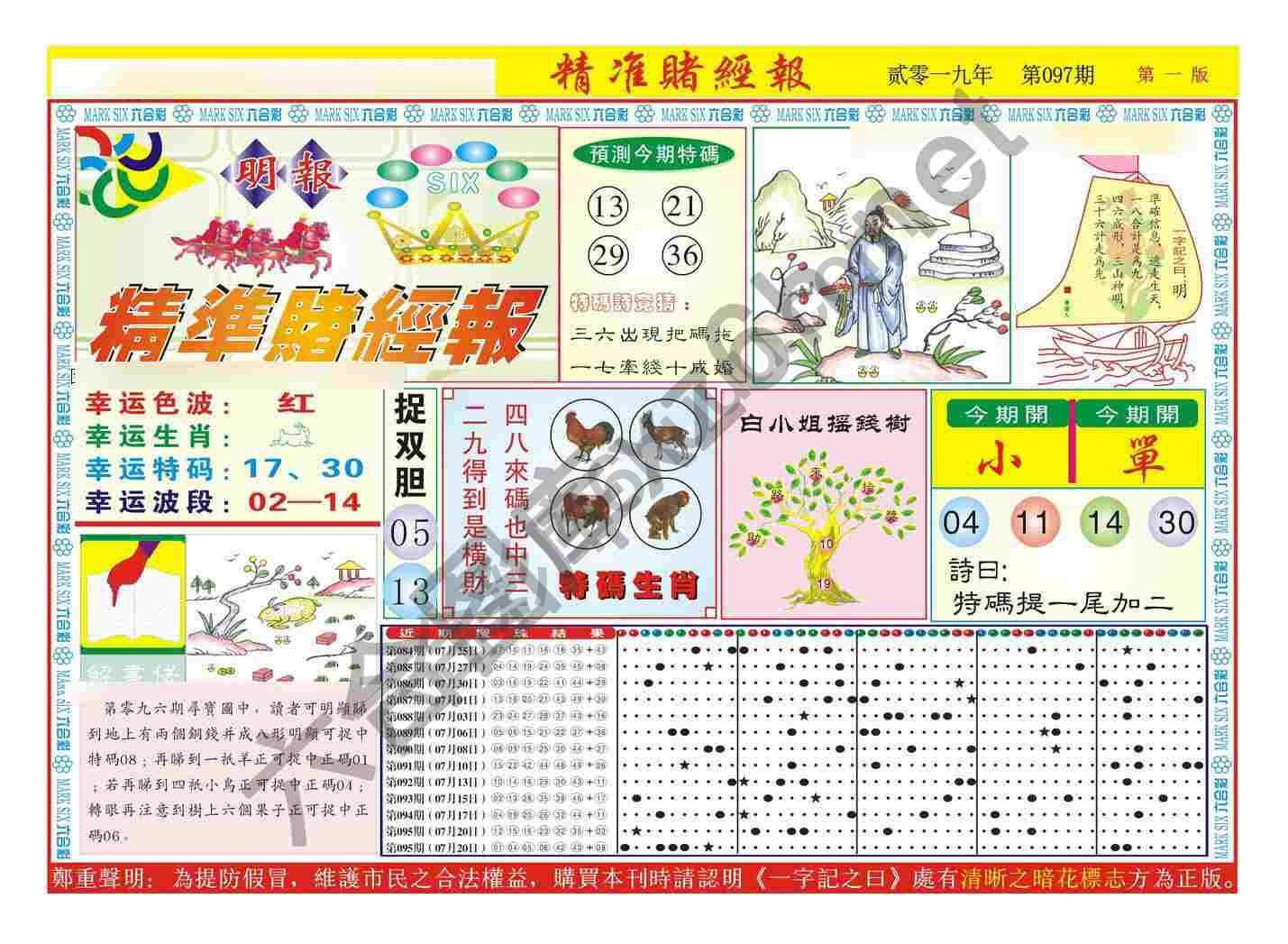 精准赌经报