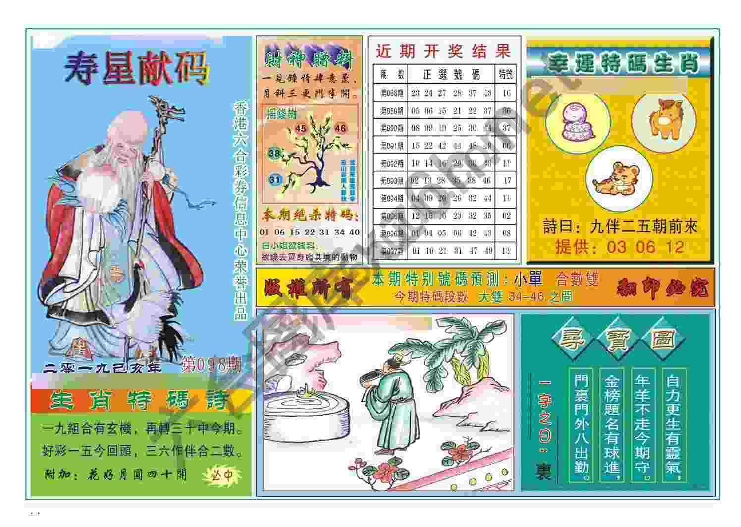 寿星献码