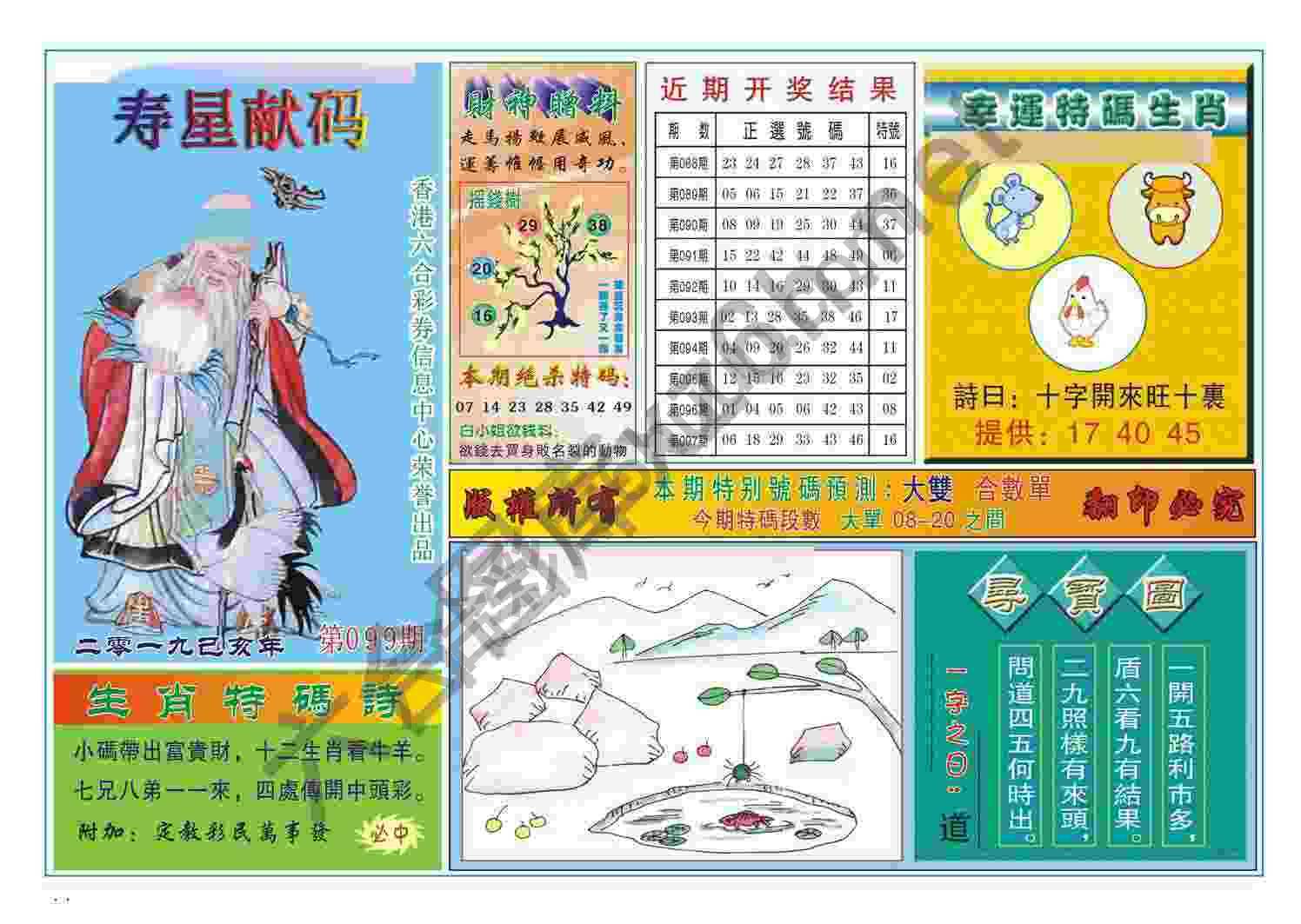 寿星献码