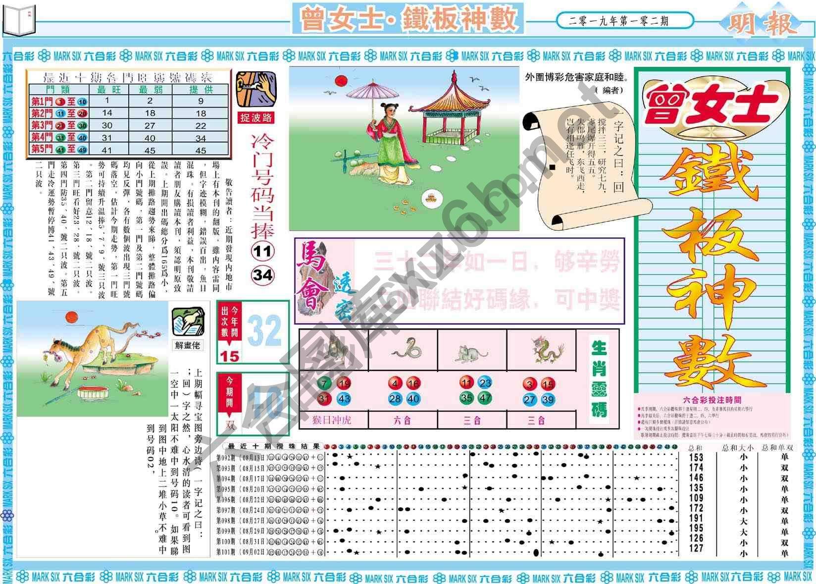 曾女士铁板神数