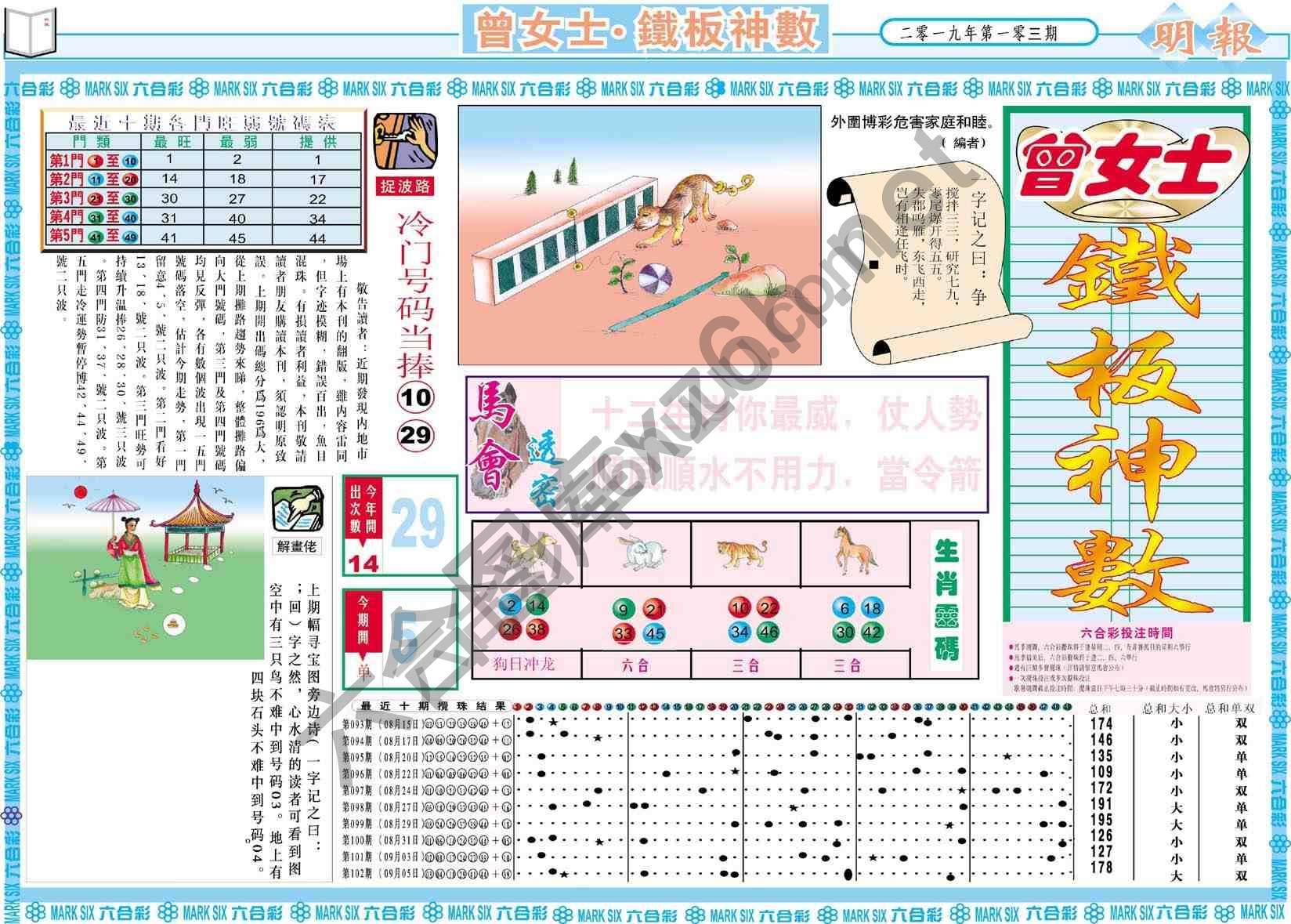 曾女士铁板神数