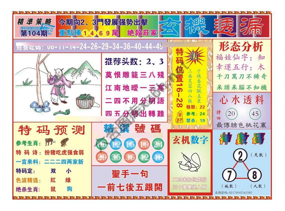 玄机透漏