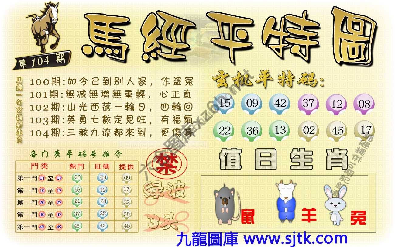 马经平特图