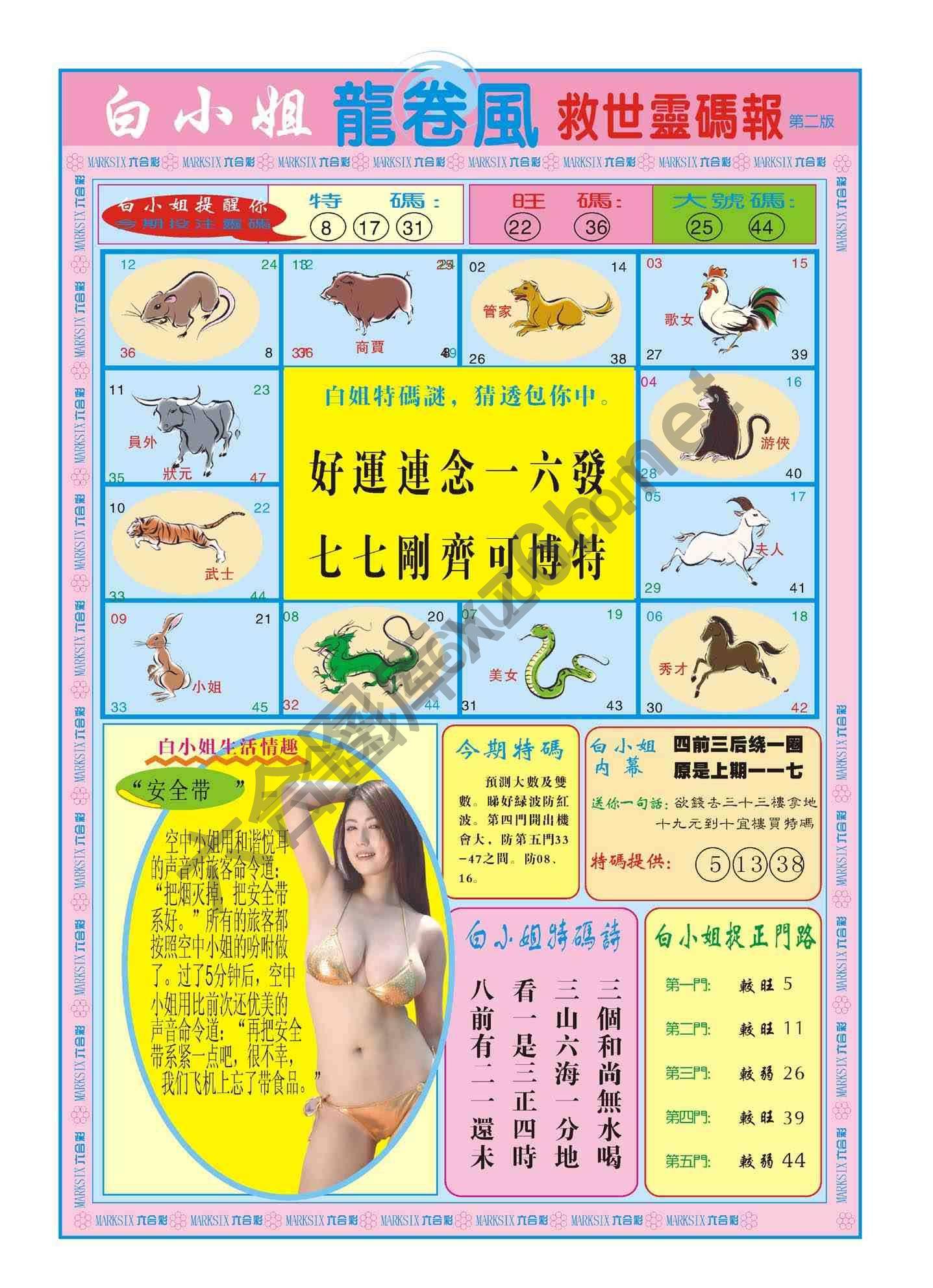 白小姐救世灵码报