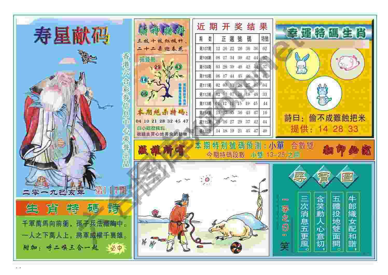 寿星献码