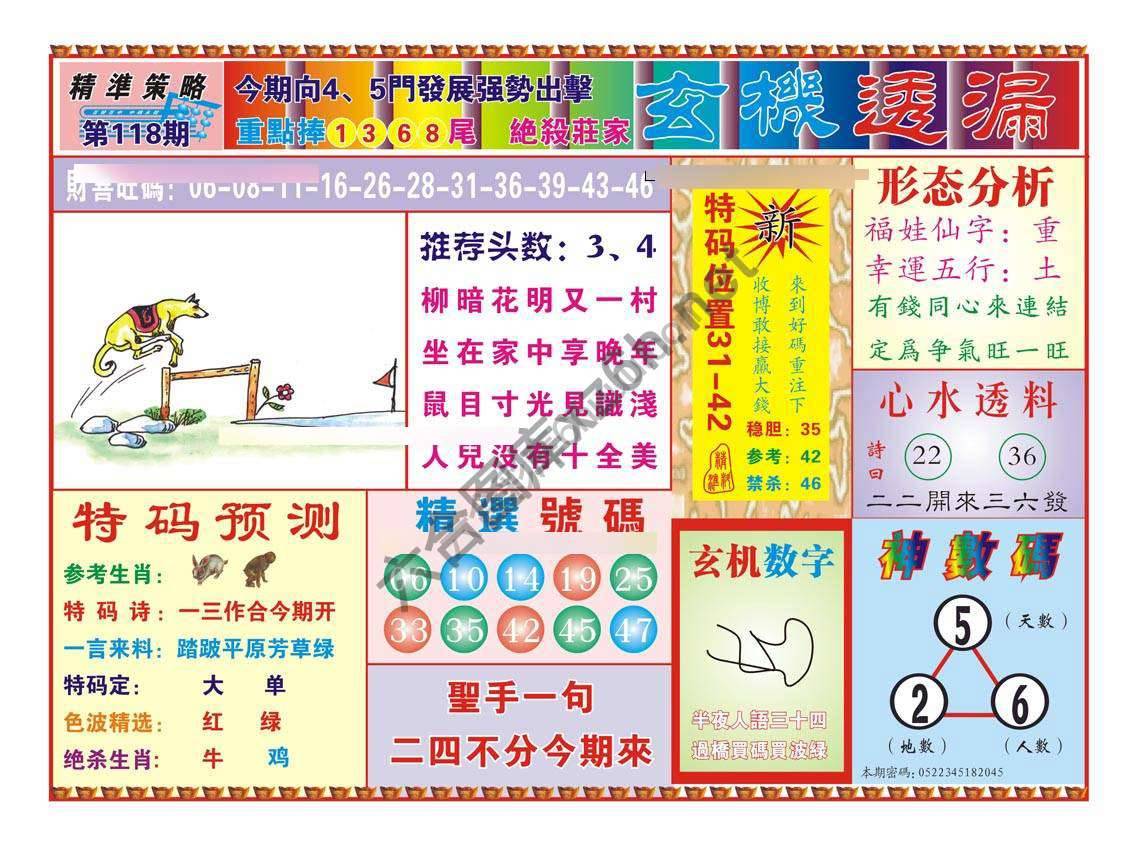 玄机透漏