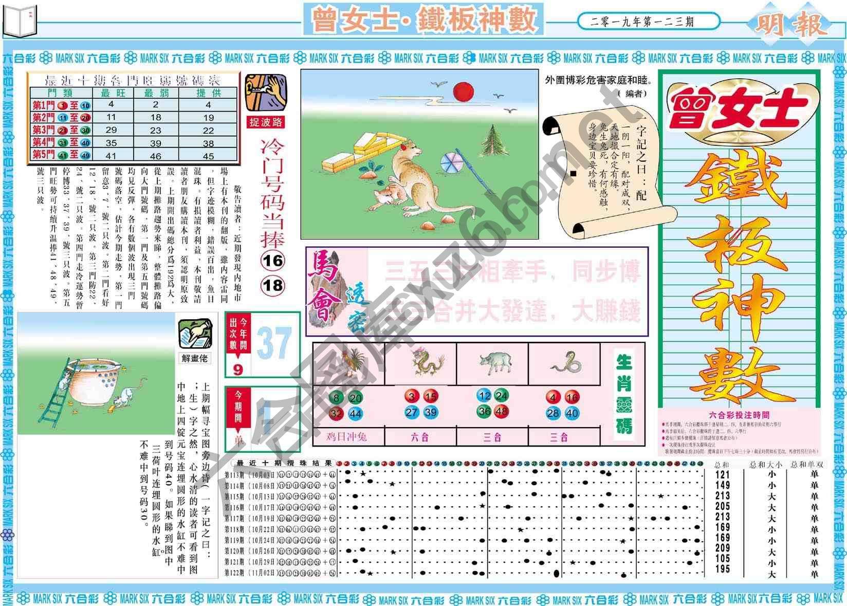 曾女士铁板神数