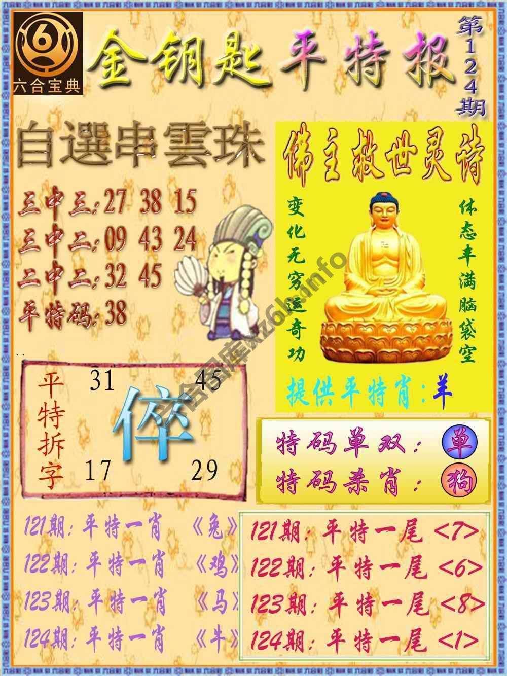 金钥匙平特报