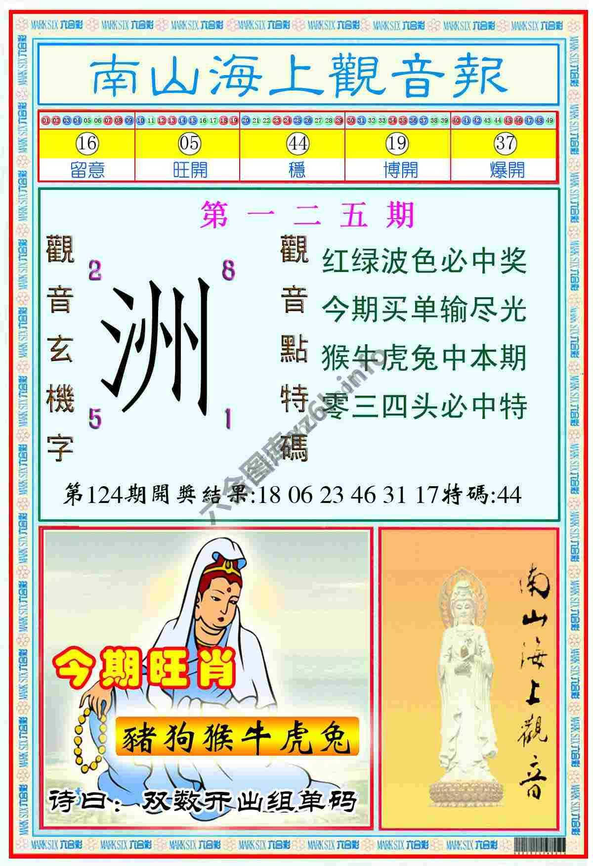 南山海上观音报