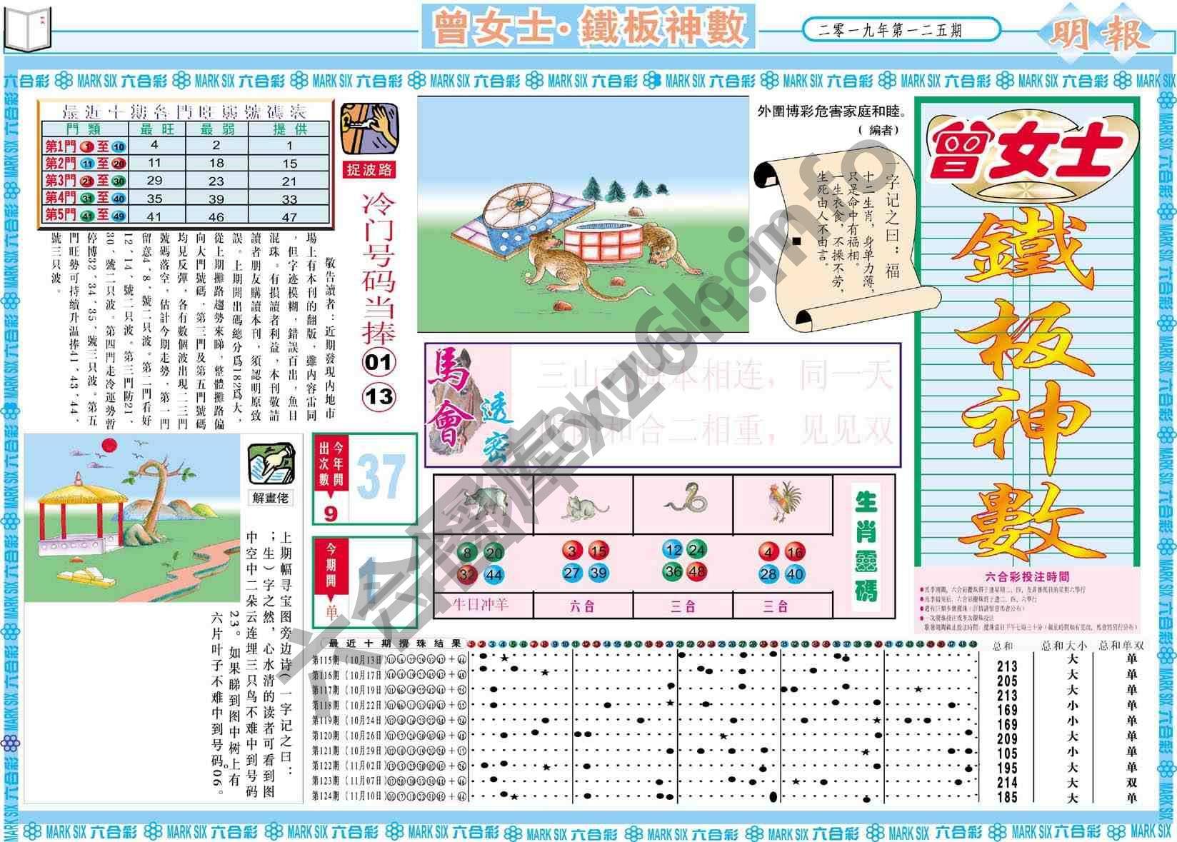 曾女士铁板神数