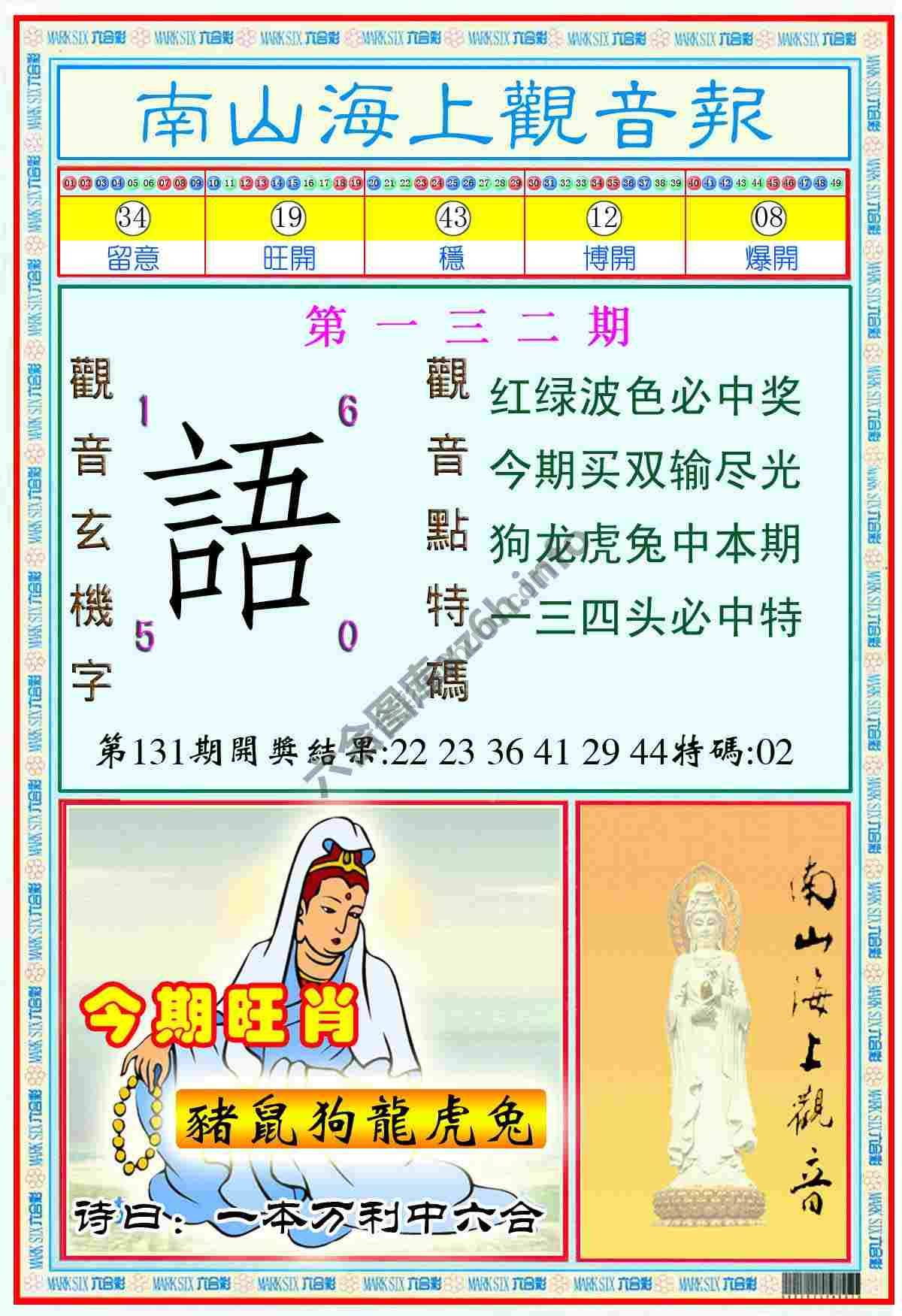 南山海上观音报