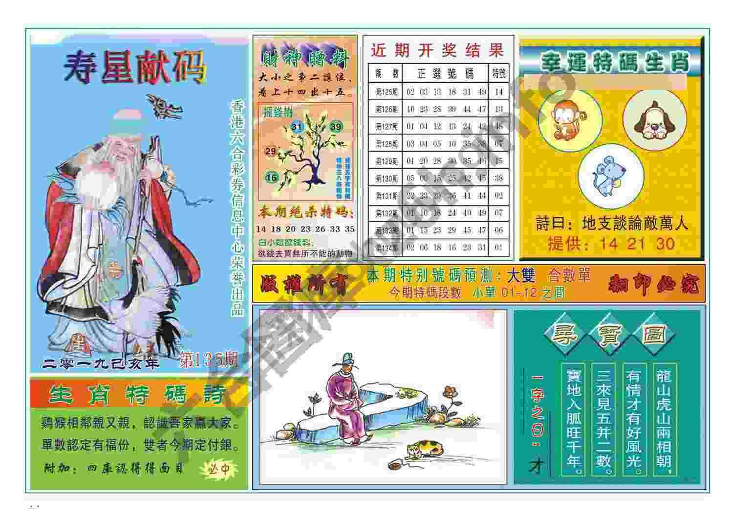寿星献码