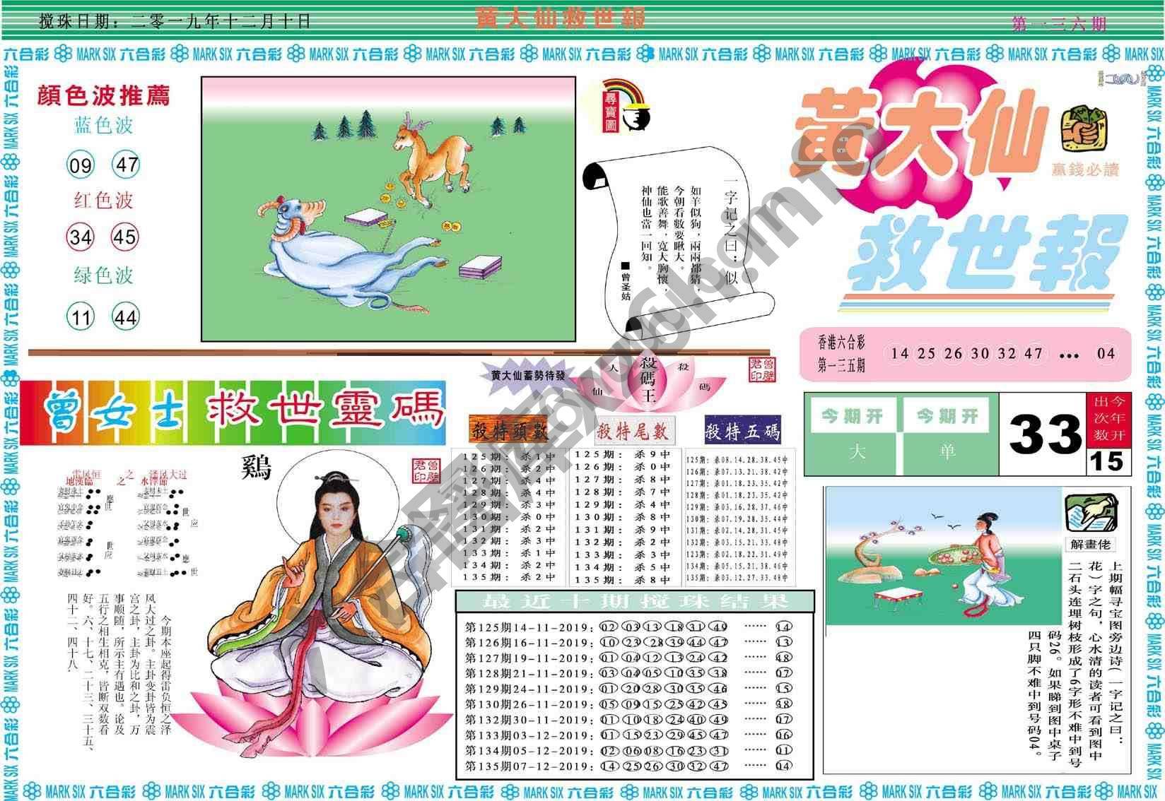 黄大仙救世报