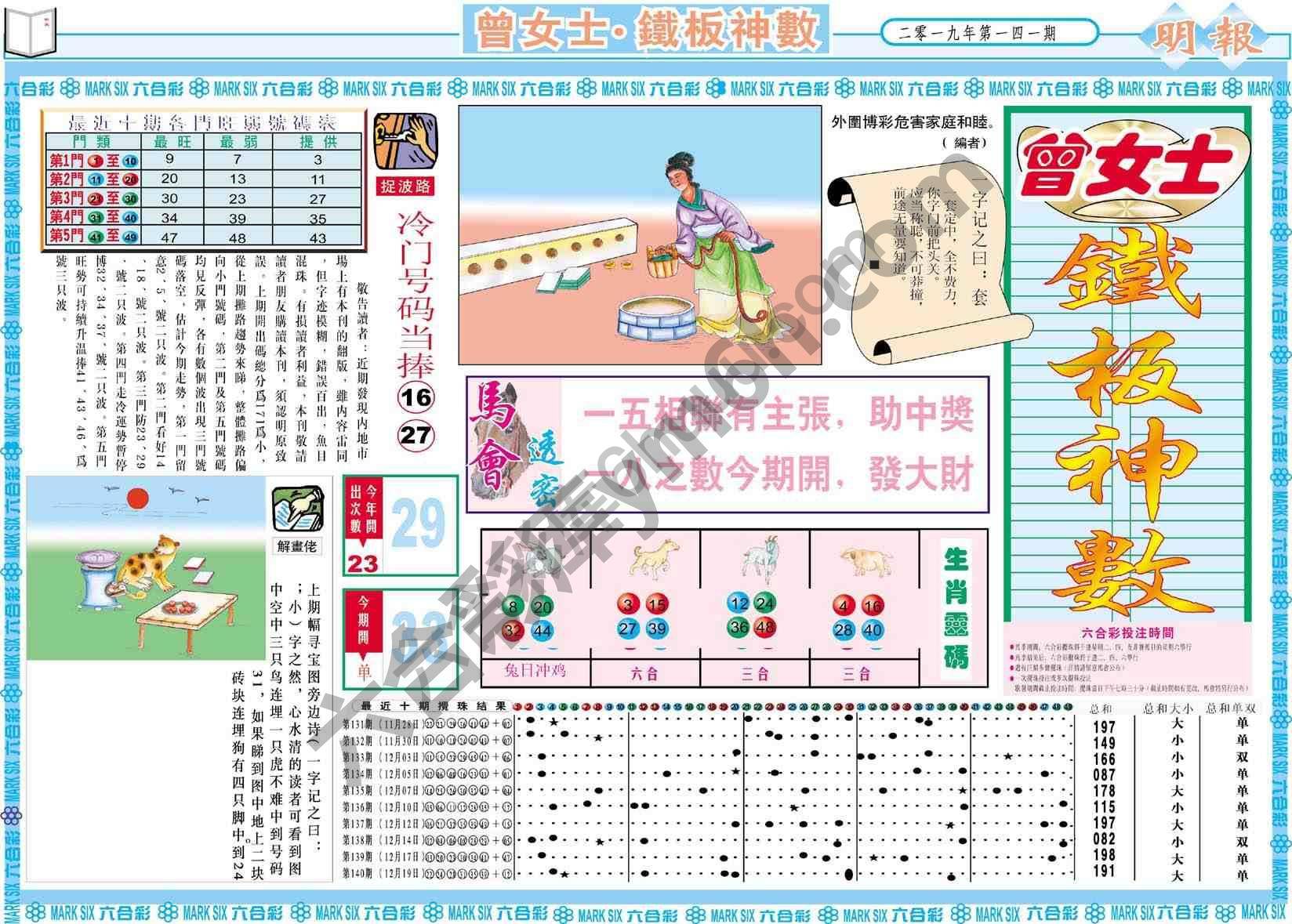 曾女士铁板神数