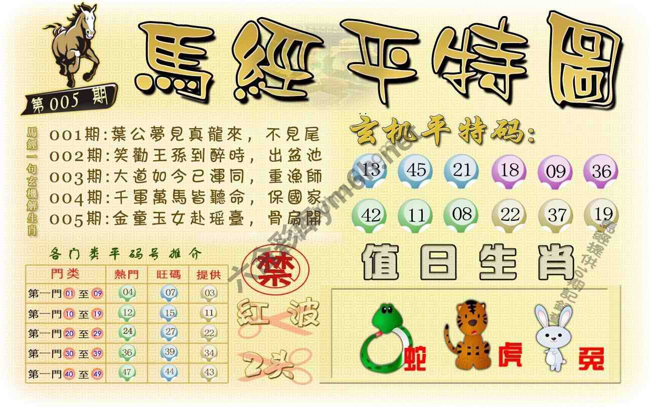 马经平特图