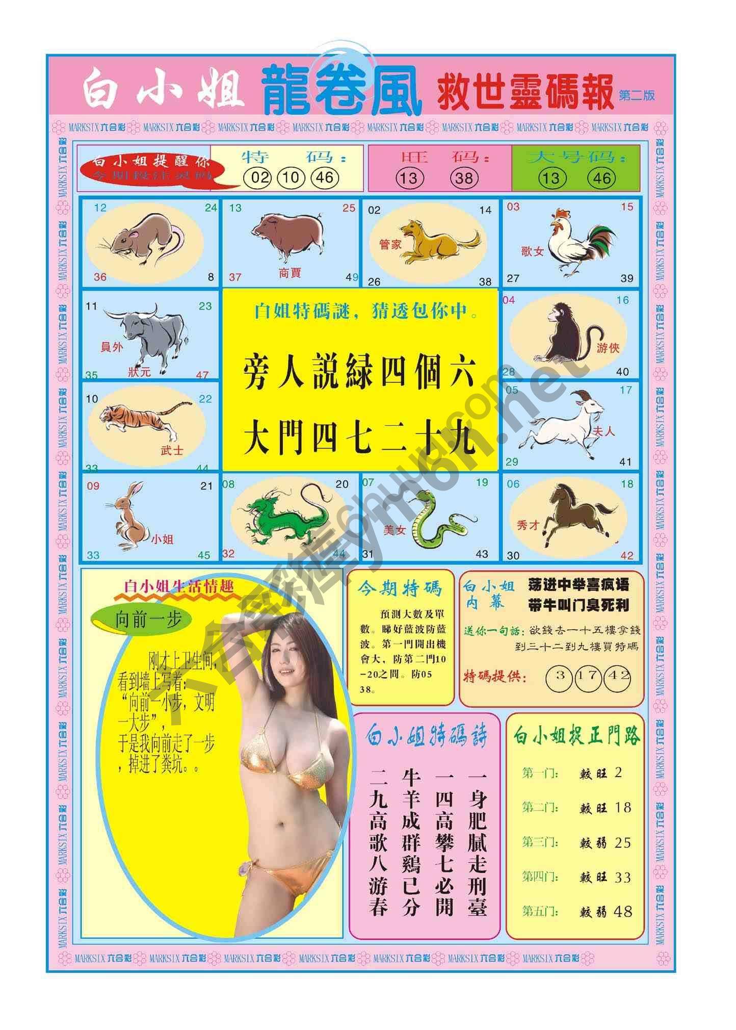 白小姐救世灵码报