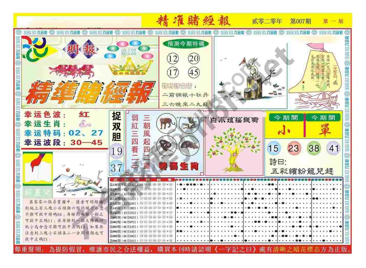 精准赌经报