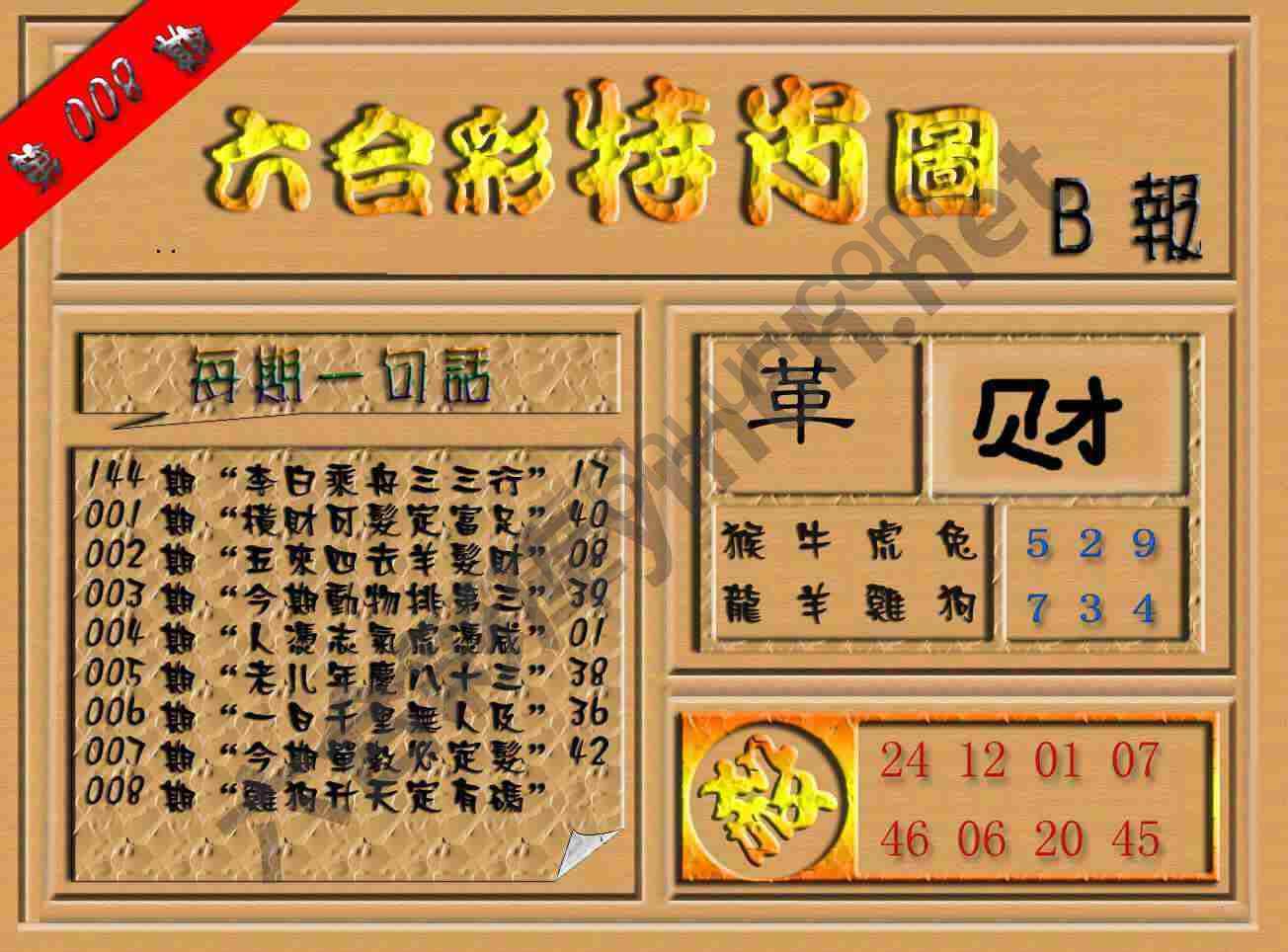 六合彩特肖图