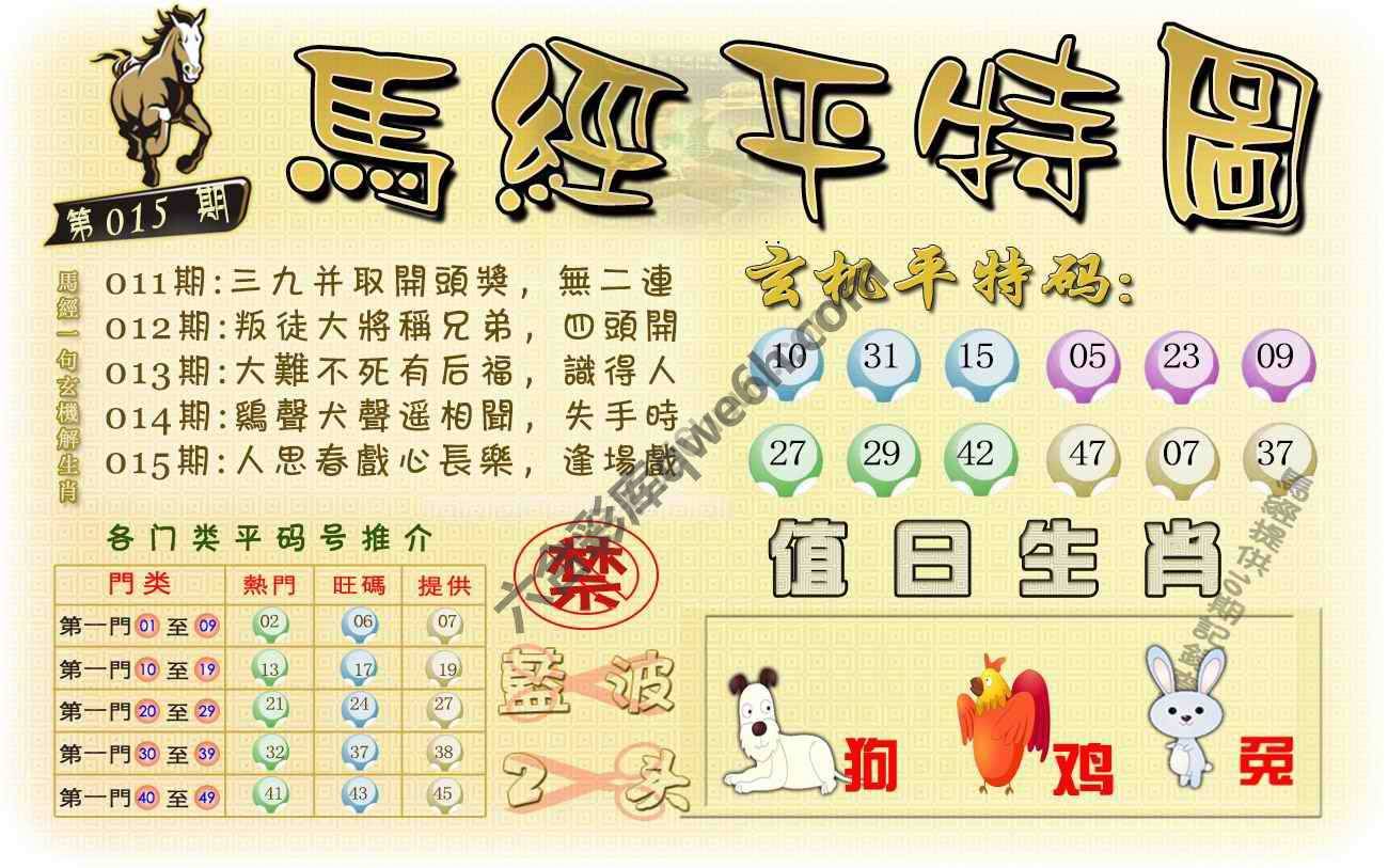 马经平特图