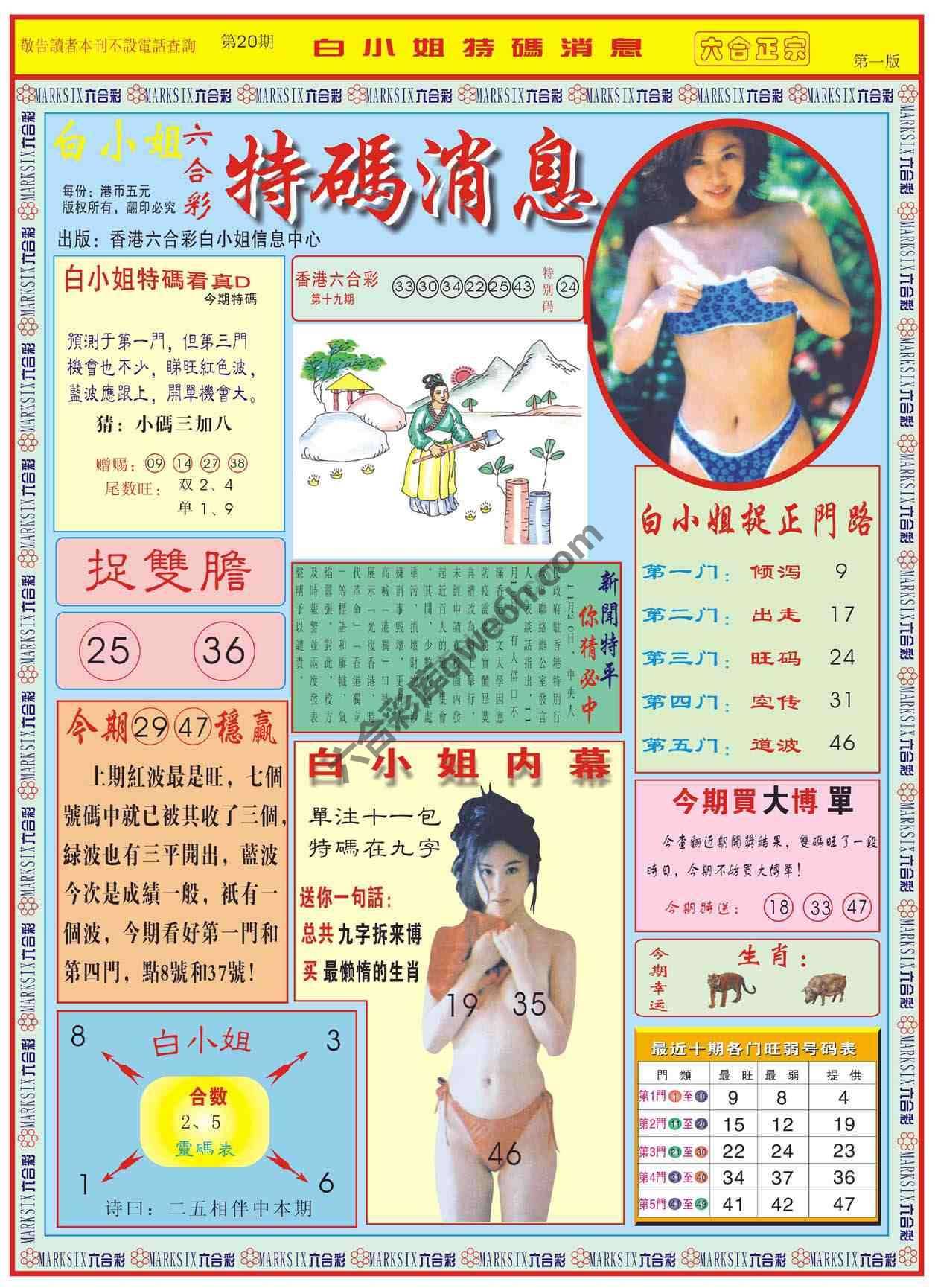 白小姐特码消息