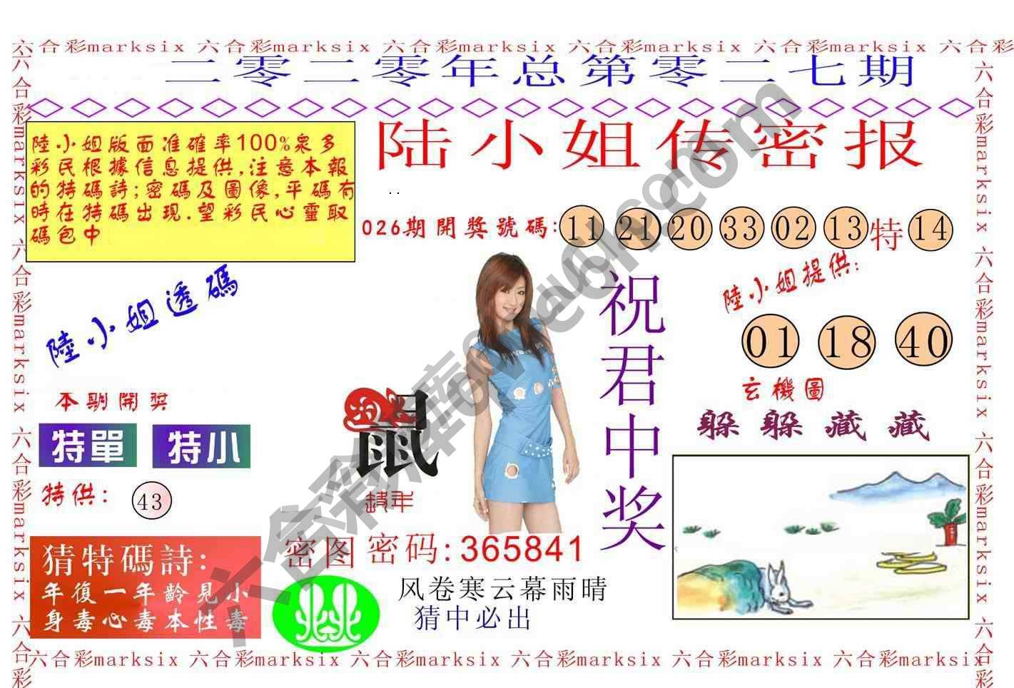 陆小姐传密