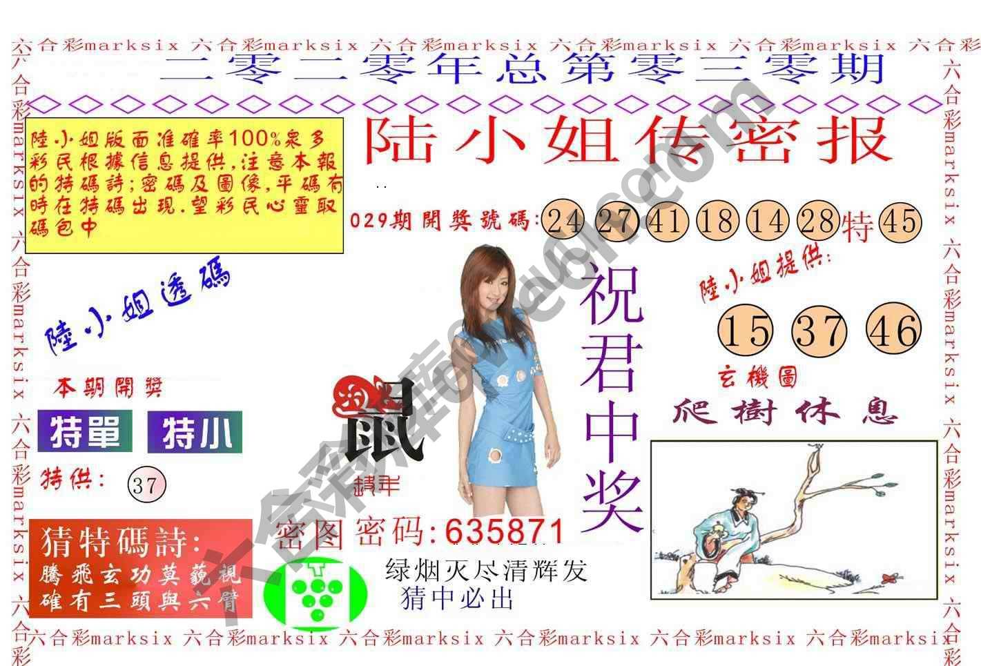 陆小姐传密