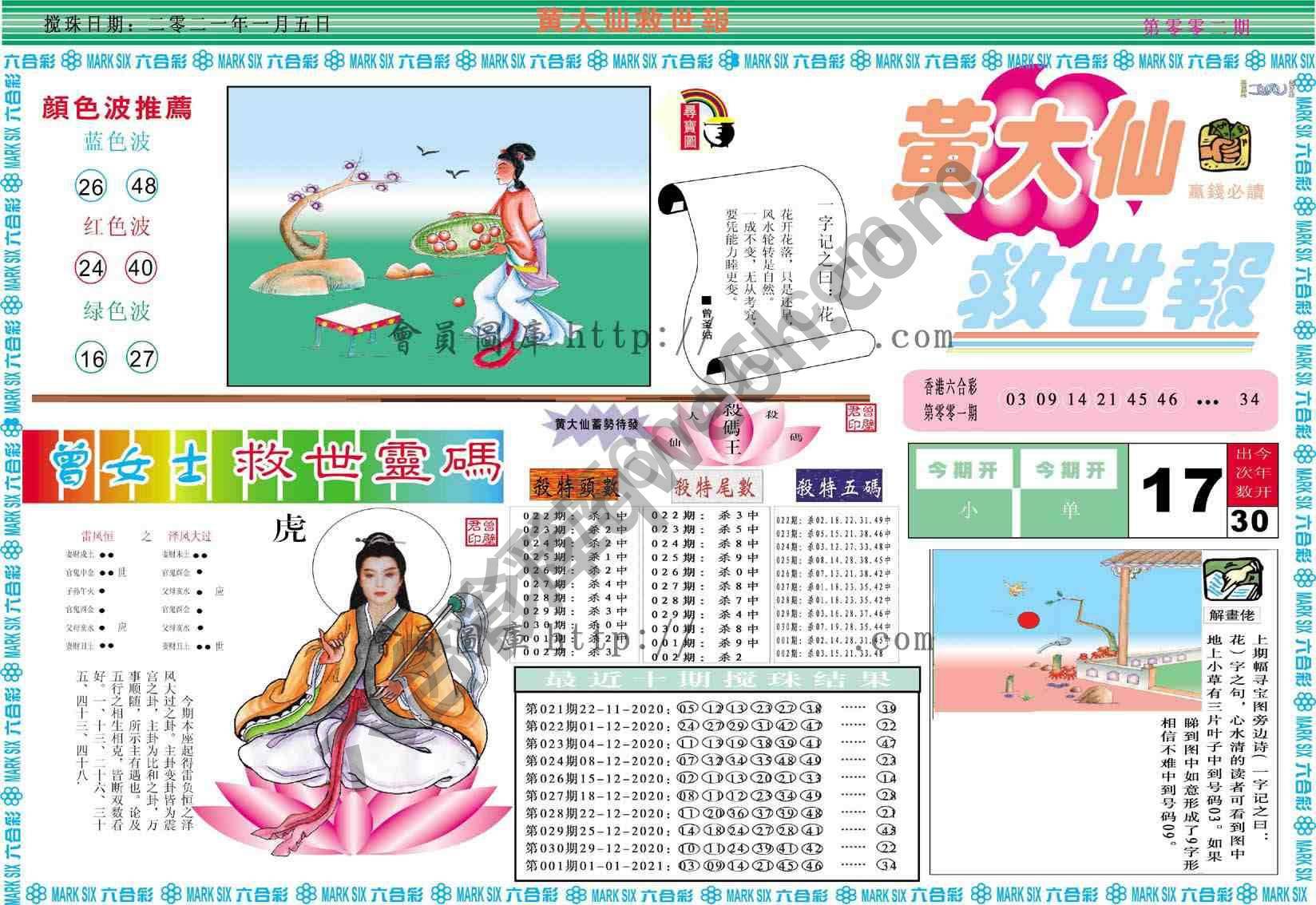 黄大仙救世报