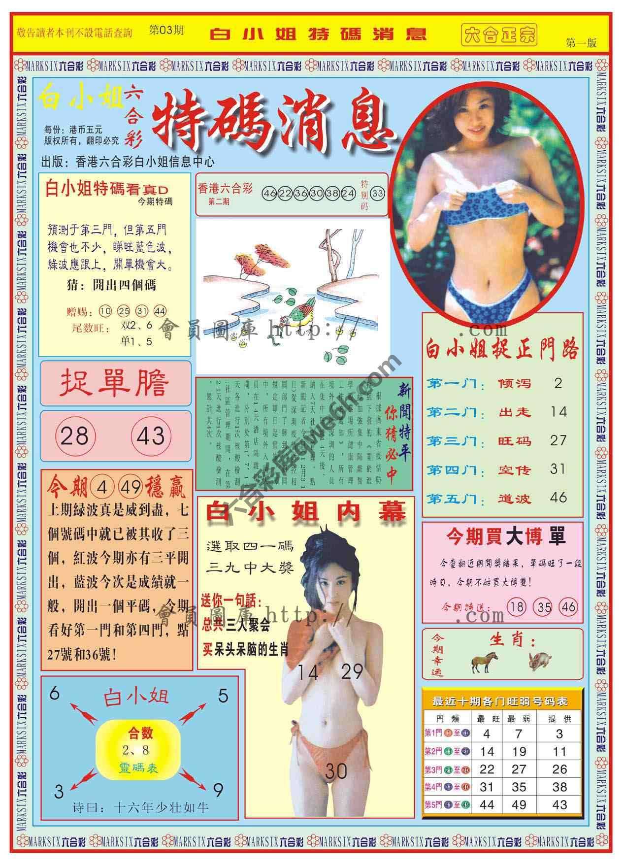 白小姐特码消息