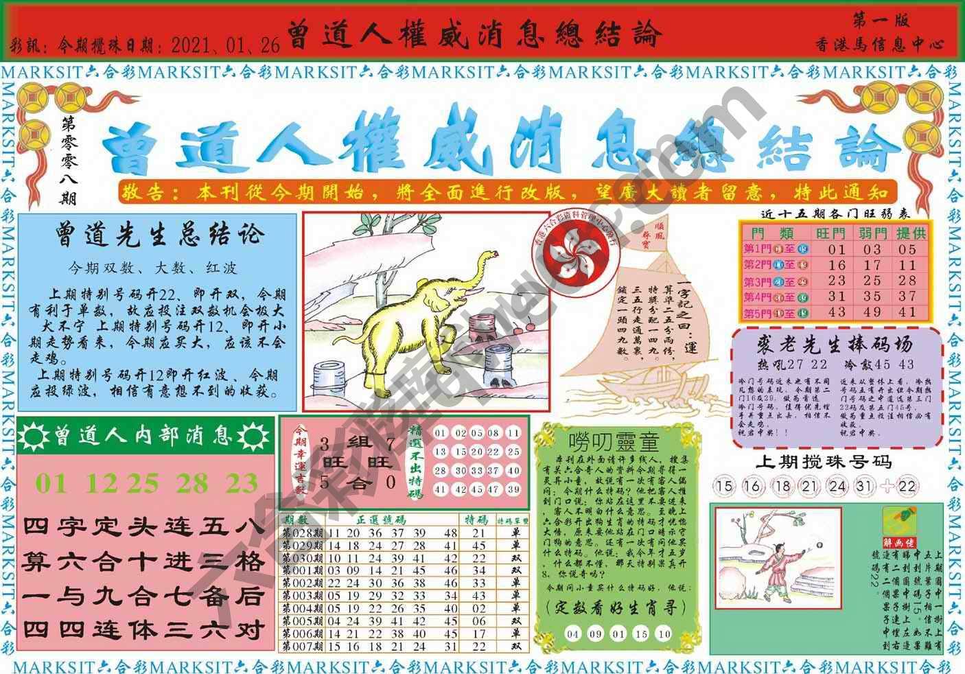 曾道人权威消息