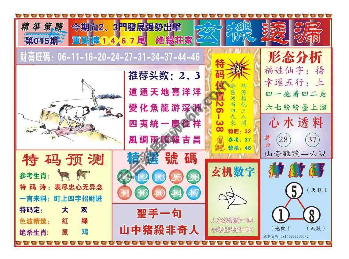玄机透漏