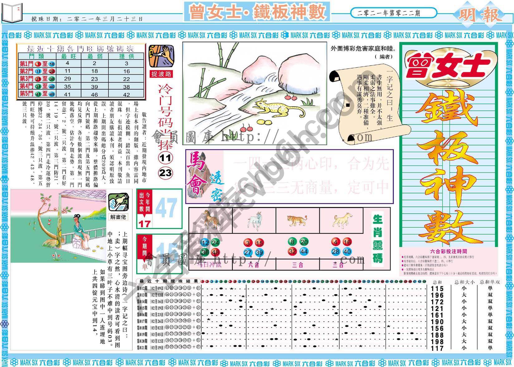 曾女士铁板神数