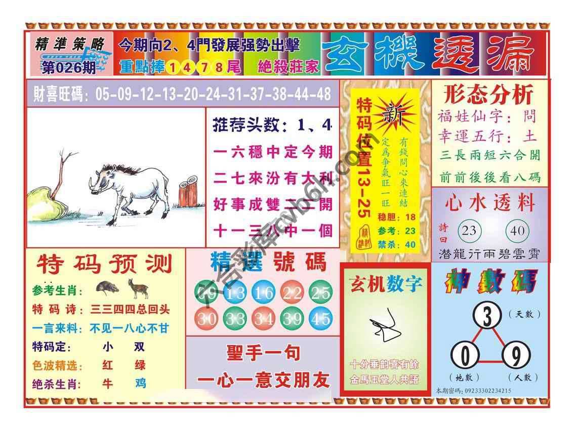 玄机透漏