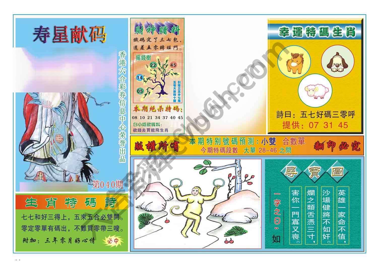 寿星献码