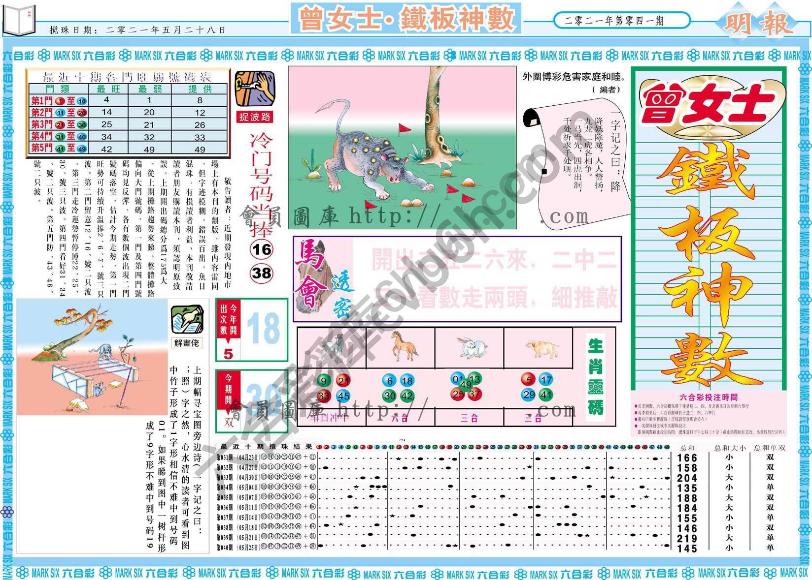曾女士铁板神数