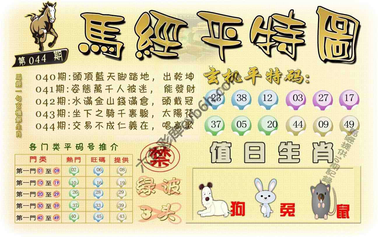 马经平特图