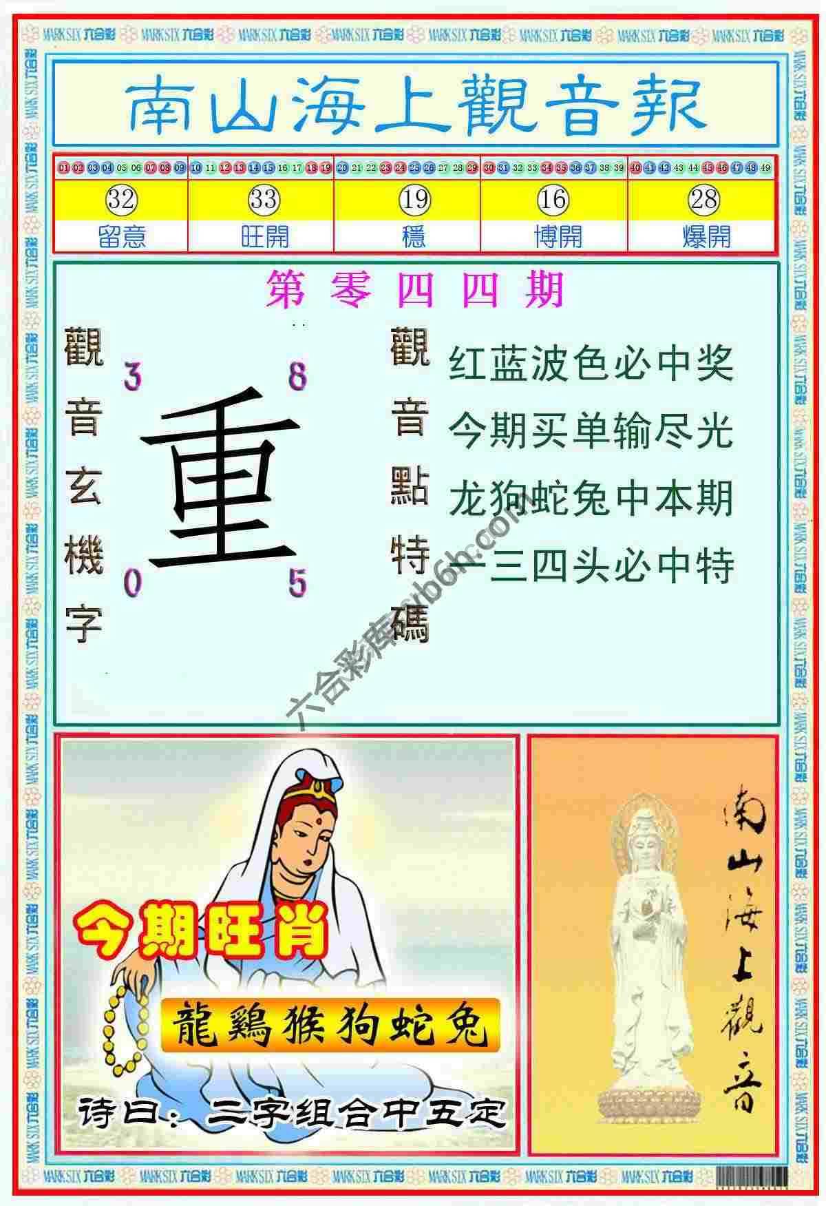 南山海上观音报