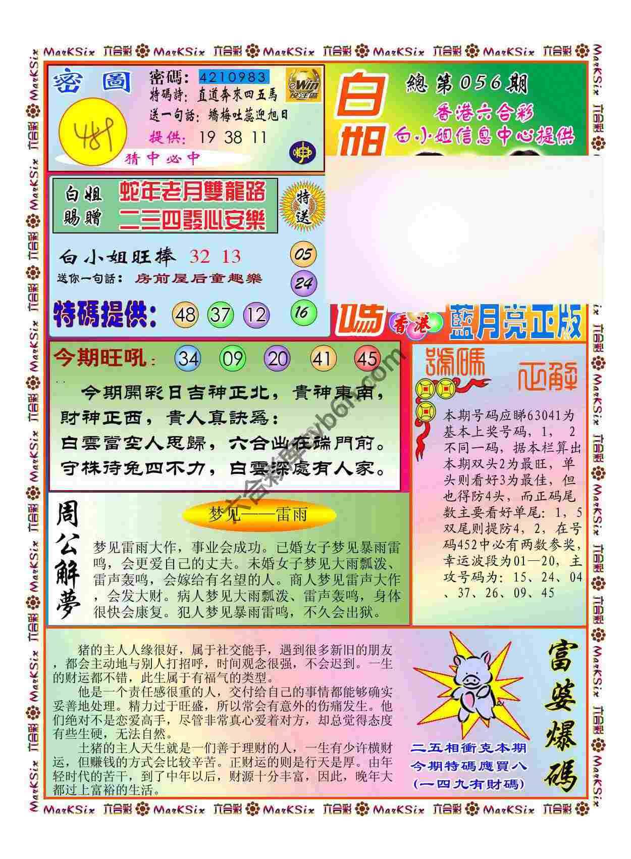 白小姐点特码