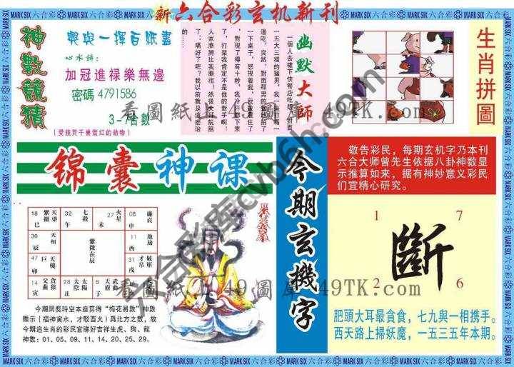 新六合彩特码新刊