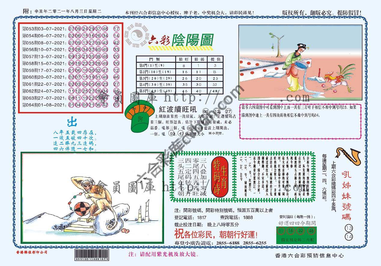 六彩阴阳图