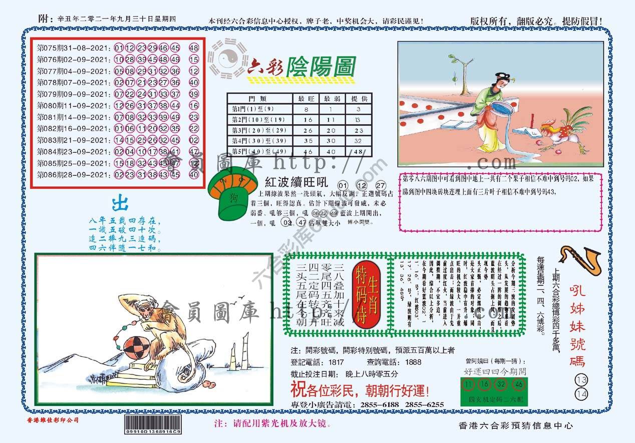 六彩阴阳图