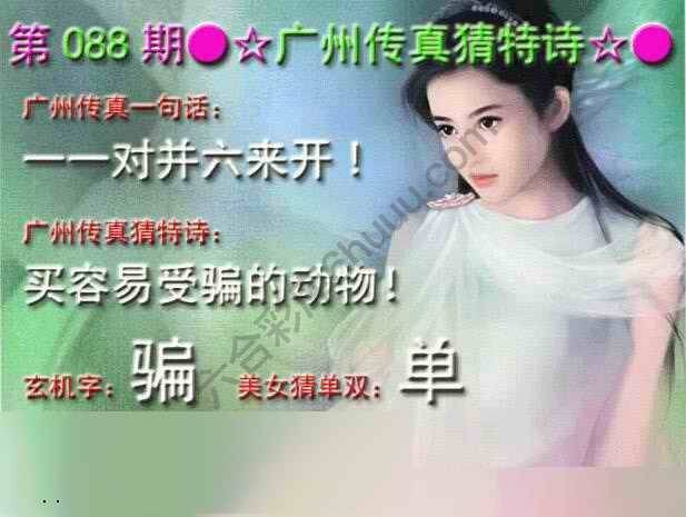 广州传真中特诗