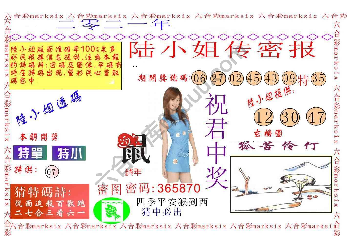 陆小姐传密