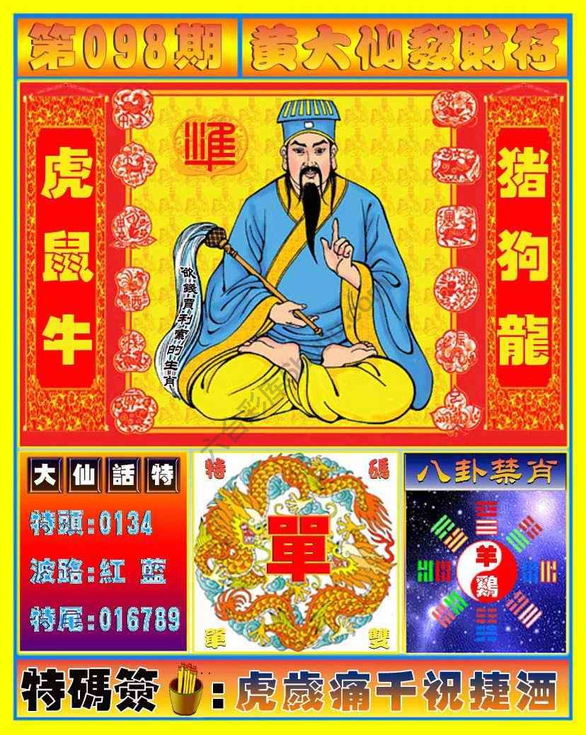 黄大仙发财符