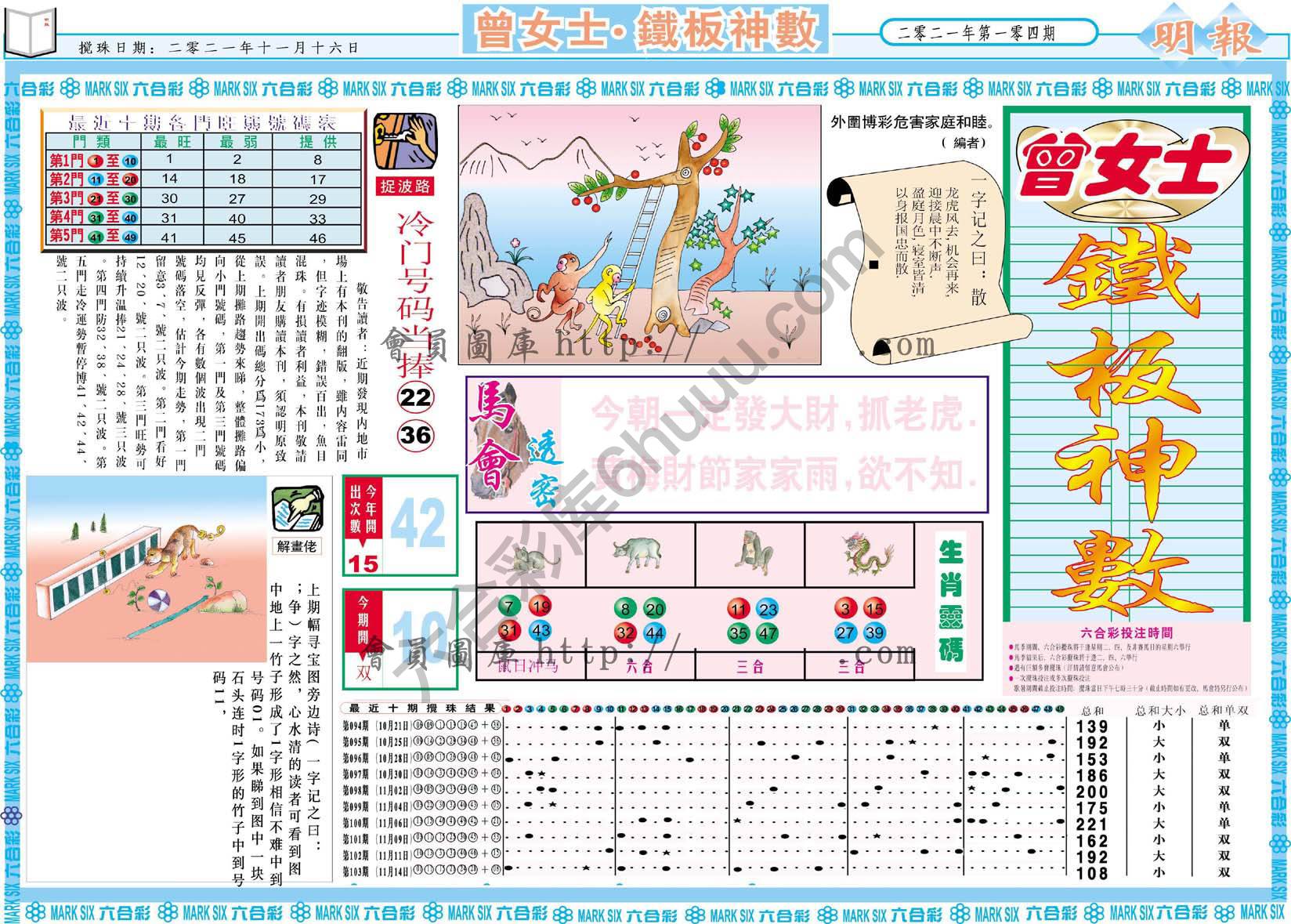 曾女士铁板神数